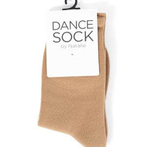 Natalie Dancewear Womens Skin Tone Ankle Dance Socks Black NSOCK