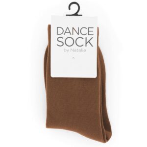 Natalie Dancewear Womens Skin Tone Ankle Dance Socks Black NSOCK