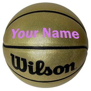 WILSON Customized Personalized NCAA Black and Gold Basketball Official Size 29.5"