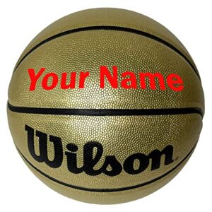 WILSON Customized Personalized NCAA Black and Gold Basketball Official Size 29.5"