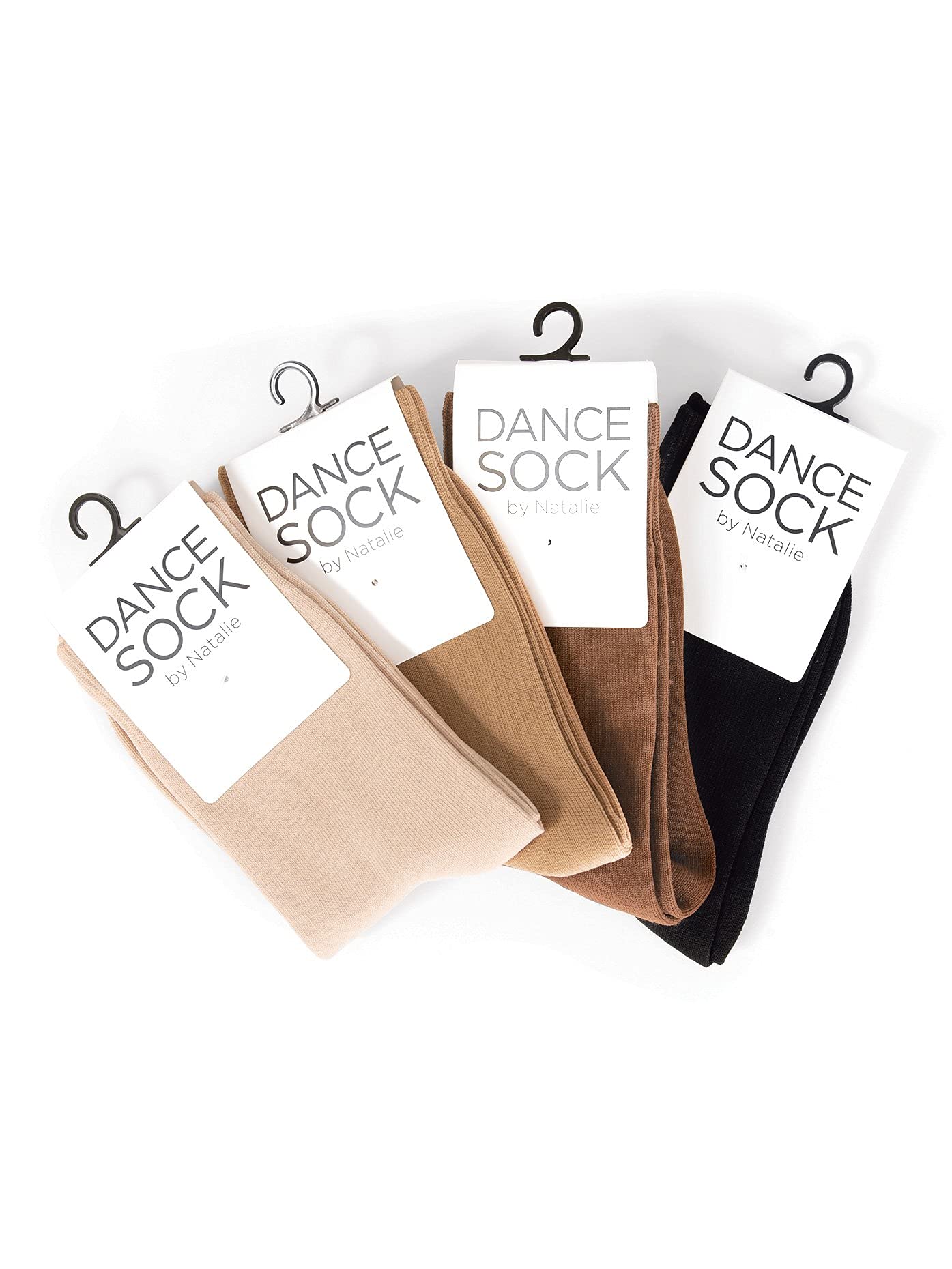 Natalie Dancewear Kids Skin Tone Dance Socks Black NSOCKC