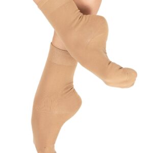 Natalie Dancewear Kids Skin Tone Dance Socks Black NSOCKC