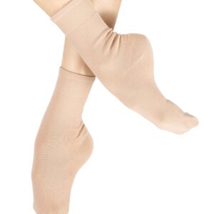 Natalie Dancewear Kids Skin Tone Dance Socks Black NSOCKC