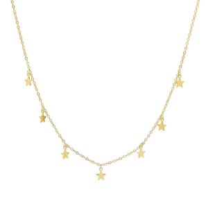 star choker necklace (yellow gold)