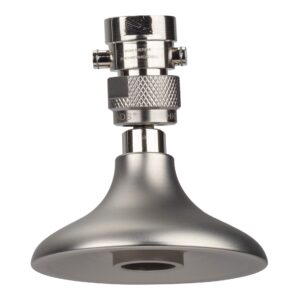 High Sierra Showerheads® - ‘Half Dome’ Solid Metal 1.8 GPM High Efficiency, Low-Flow Shower Head with Pressure and Flow Control Valve - Brushed Nickel