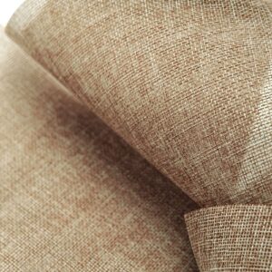 Tableclothsfactory 6" x10 Yards Natural Polyester Fine Rustic Burlap Jute Roll for Wedding Event Party Decorations DIY Arts and Crafts