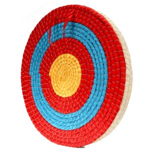 DOSTYLE Archery Targets Traditional Solid Straw Round Archery Target Shooting Bow Coloured Rope Target Face Three Layer for Shooting Practice