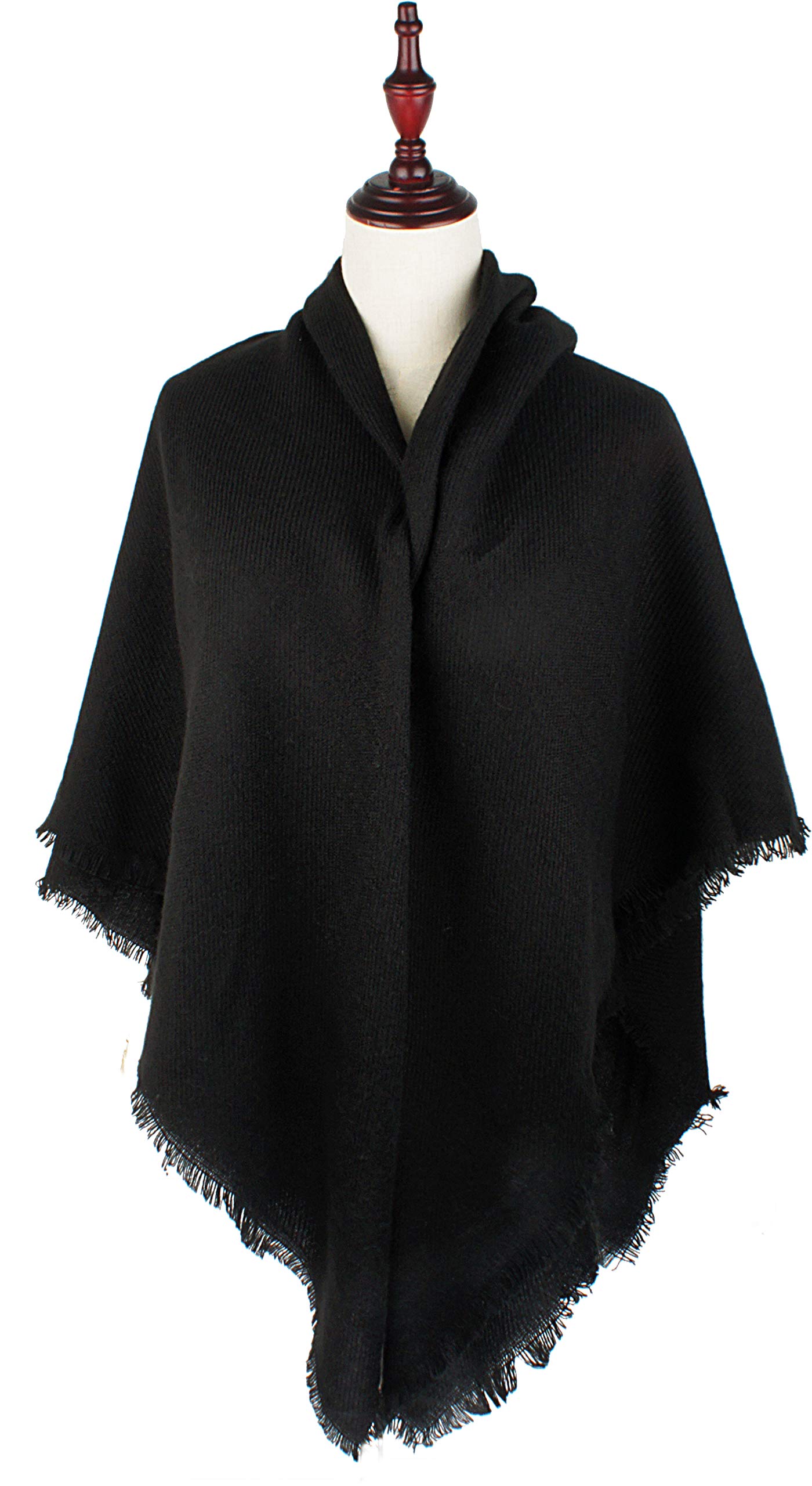 VIVIAN & VINCENT Women's Soft Fall Winter Blanket Scarf Shawls and Wraps for Evening Dress Bridesmaid Wedding Bridal Black