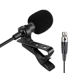 sujeetec lavalier microphone lapel microphone compatible with shure wireless transmitter - unidirectional condenser mic - mini xlr ta4f plug