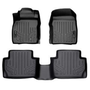 maxliner custom fit floor mats 2 row liner set black compatible with 2018-2021 ford ecosport (us model only)