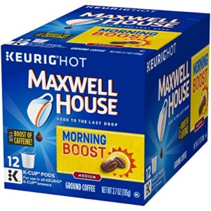 Maxwell House Morning Boost Medium Roast K-Cup Coffee Pods (12 Pods)