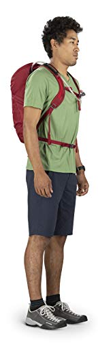 Osprey Skarab 18L Men's Hiking Backpack with Hydraulics Reservoir, Mystic Red