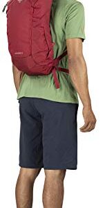 Osprey Skarab 18L Men's Hiking Backpack with Hydraulics Reservoir, Mystic Red