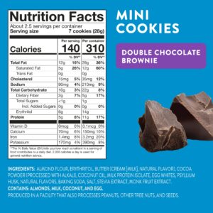 HighKey Low Carb Keto Brownie Bites - Keto Snack Low Carb Snack Sugar Free Chocolate Protein Cookies Sugar Free Snacks Gluten Free Snack Keto Friendly Food Healthy Snacks Keto Dessert Diet Snacks 3pk