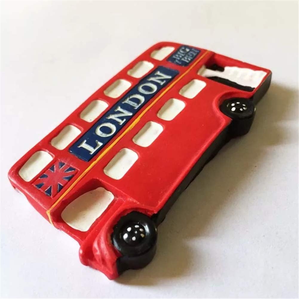 Fridge Magnet Red Bus London England 3D Resin Handmade Craft Tourist Travel City Souvenir Collection Letter Refrigerator Sticker