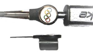 putter mounted divot tool and ball marker - olympic rings