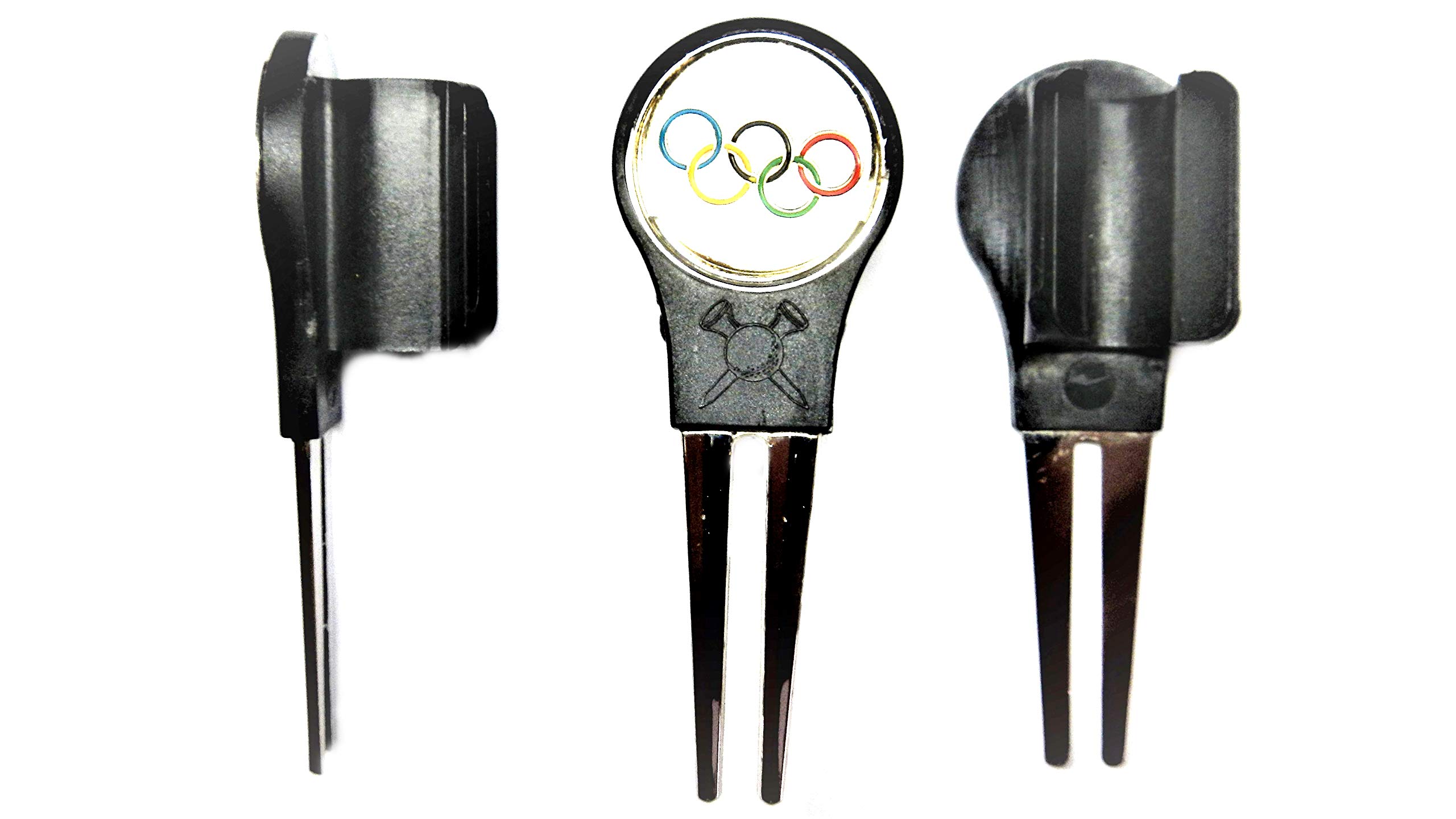 Putter Mounted Divot Tool and Ball Marker - Olympic Rings