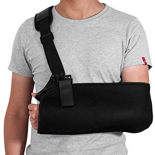 rosenice Arm Sling - Shoulder Immobilizer Medical Support Strap for Broken Fractured Arm Elbow Wrist, Adjustable Shoulder Rotator Cuff Support Brace, Left and Right Arm