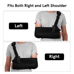 rosenice Arm Sling - Shoulder Immobilizer Medical Support Strap for Broken Fractured Arm Elbow Wrist, Adjustable Shoulder Rotator Cuff Support Brace, Left and Right Arm