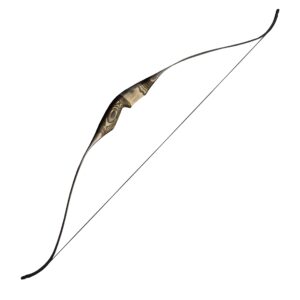 sas gravity 60" one-piece hunting recurve bow wooden traditional (55lbs, right)