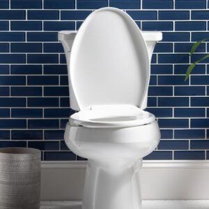 MAYFAIR 887SLOW 000 Affinity Slow Close Removable Plastic Toilet Seat that will Never Loosen, Providing the Perfect Fit, ROUND, Long Lasting Solid Plastic, White