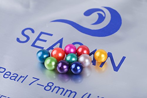 SEASAN Quadruplet Oyster Pearls Freshwater Cultured Oysters with 4 Pearls Inside 10 PC (7-8mm)