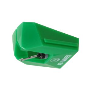 audio-technica at-vmn95e elliptical replacement turntable stylus green