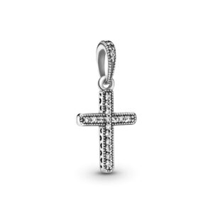 pandora jewelry sparkling cross cubic zirconia pendant in sterling silver