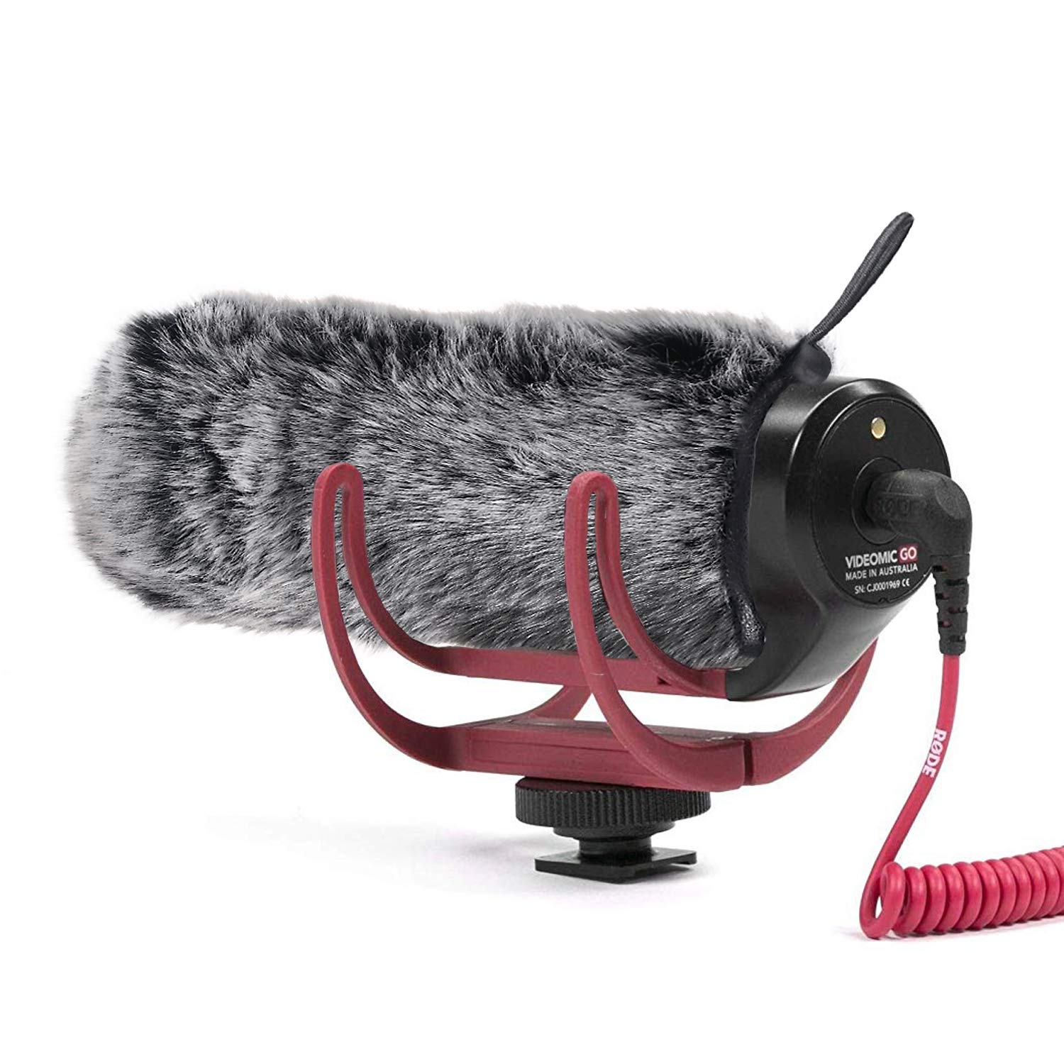 YOUSHARES Microphone Deadcat Windscreen - Outdoor Wind Shield Mic Windshield Muff Fur Custom Fit for Rode VideoMic GO Camera Microphone