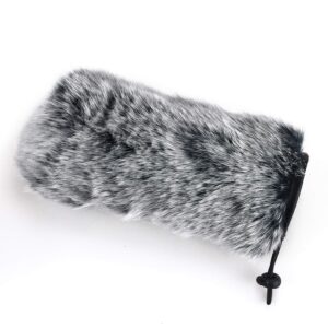 YOUSHARES Microphone Deadcat Windscreen - Outdoor Wind Shield Mic Windshield Muff Fur Custom Fit for Rode VideoMic GO Camera Microphone