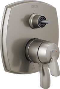 delta faucet t27876-sslhp 17 series integrated three function less handle shower trim with diverter, stainless