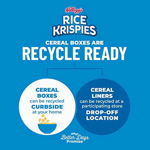 Kellogg's Rice Krispies Cold Breakfast Cereal, 8 Vitamins and Minerals, Rice Krispies Treats, Large Size, Original, 12Oz Box (1 Box)