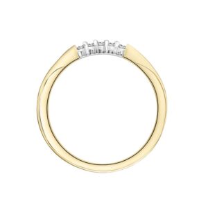 Brilliant Expressions 10K Yellow Gold 0.05 Cttw Conflict Free Diamond Accented Wedding or Anniversary Band (I-J Color, I2-I3 Clarity), Size 8