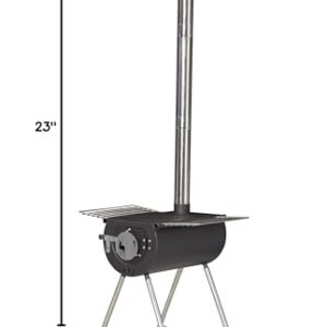 US Stove CCS14 Caribou Backpacker Portable Camp Stove - 14 Inch, Black, Small