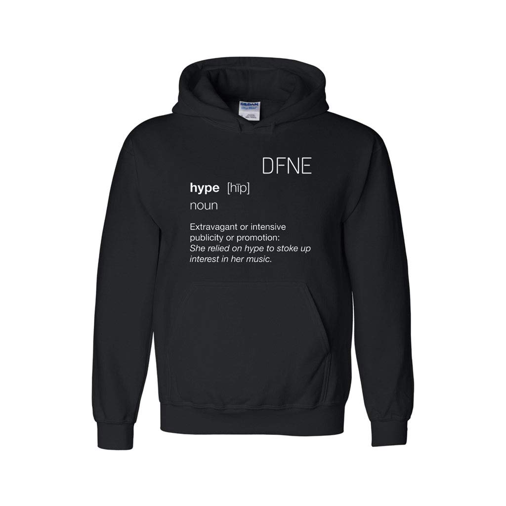 DFNE Hype Black Hooded Sweatshirt (Small)