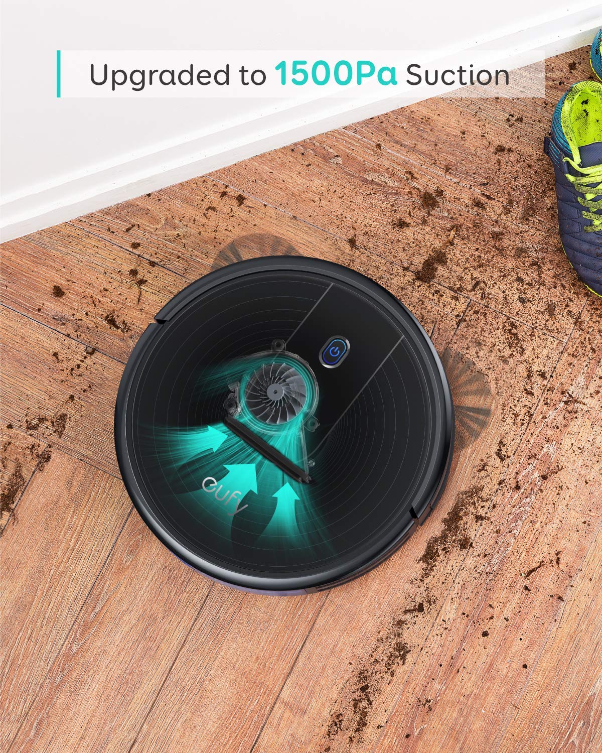 eufy by Anker, BoostIQ RoboVac 12, Robot Vacuum Cleaner, Upgraded, Super-Thin, 1500Pa Strong Suction, Quiet, Self-Charging Robotic Vacuum Cleaner, Cleans Hard Floors to Medium-Pile Carpets