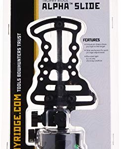 Trophy Ridge Alpha Slide Archery Bow Sight - A-Shaped .019” Single Pin Sight for Unbeatable Visibility, Right Hand