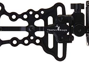 Trophy Ridge Alpha Slide Archery Bow Sight - A-Shaped .019” Single Pin Sight for Unbeatable Visibility, Right Hand