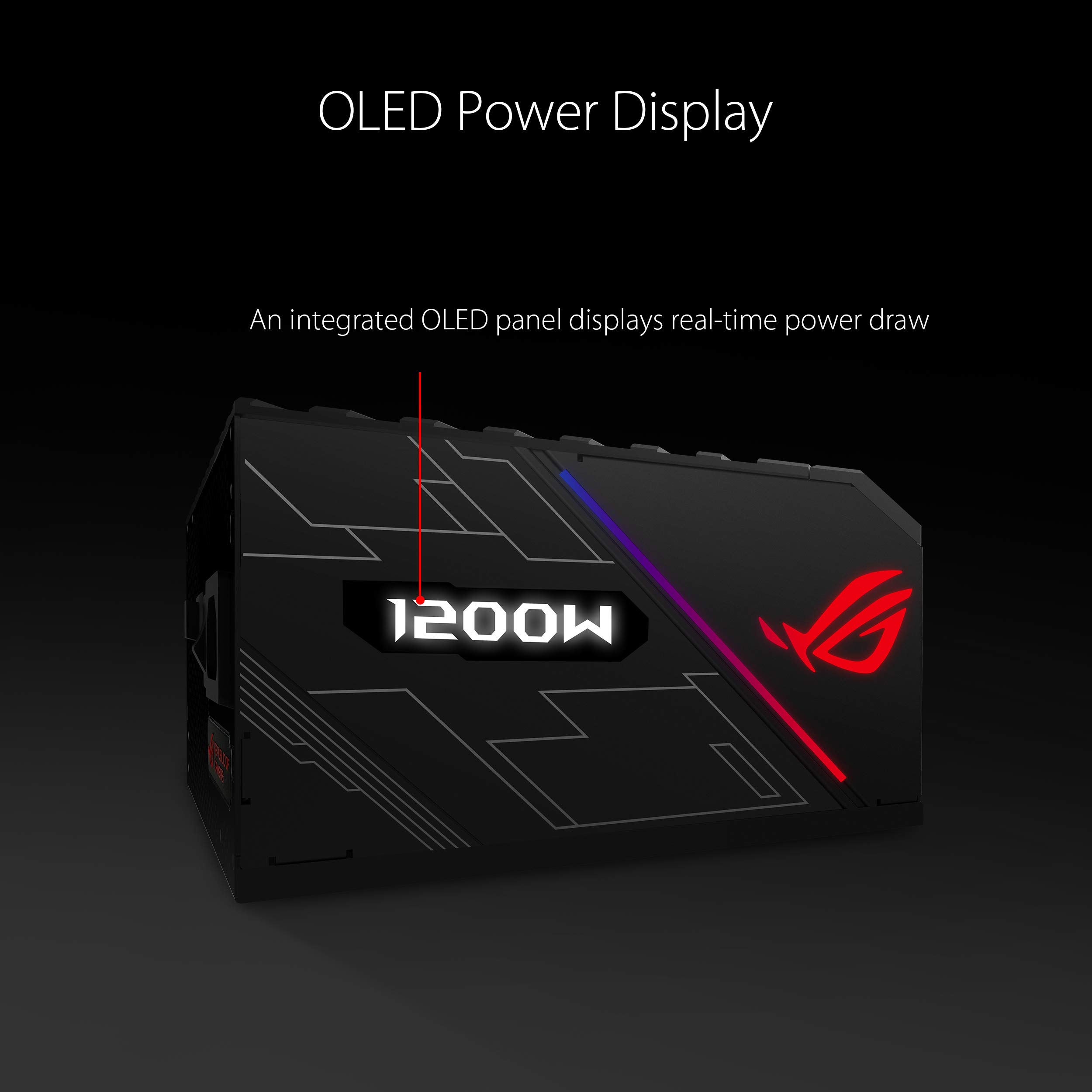 ASUS Rog Thor 1200 Certified 1200W Fully-Modular RGB Power Supply with LiveDash Oled Panel