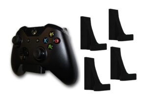 3dlaserslab damage-free controller wall mount kit for xbox one (4 pack, black), microsoft, easy install, 3m command strip included (black, 4)