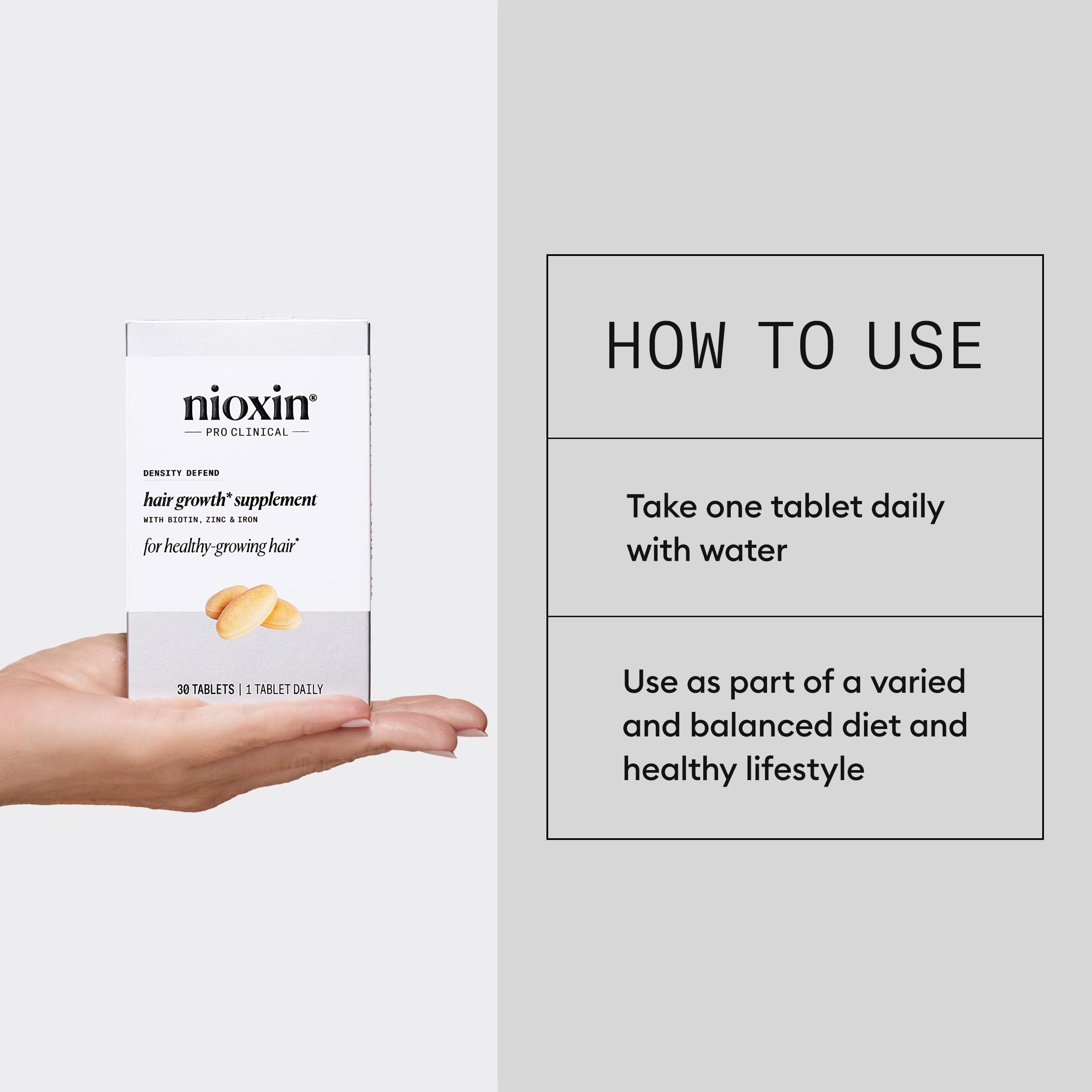 Nioxin Density Defend Hair Growth Supplements - For Hair Growth and Thickness, 30 Tablets, (Packaging May Vary)