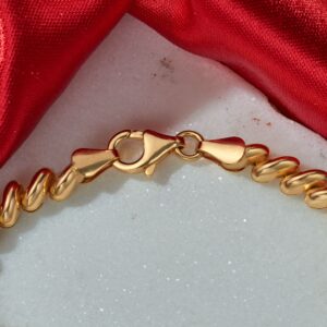 Ross-Simons Italian 18kt Yellow Gold Over Sterling Silver San Marco Bracelet. 8.5 inches