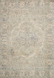 loloi revere rug, mist 2'-6" x 10'-0" area rug – traditional accent rugs for living room, bedroom, entryway & hallway, no shed high traffic area home decor rug