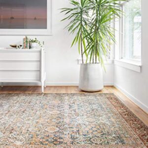 Loloi II Layla Ocean/Rust 7'-6" x 9'-6" Area Rug