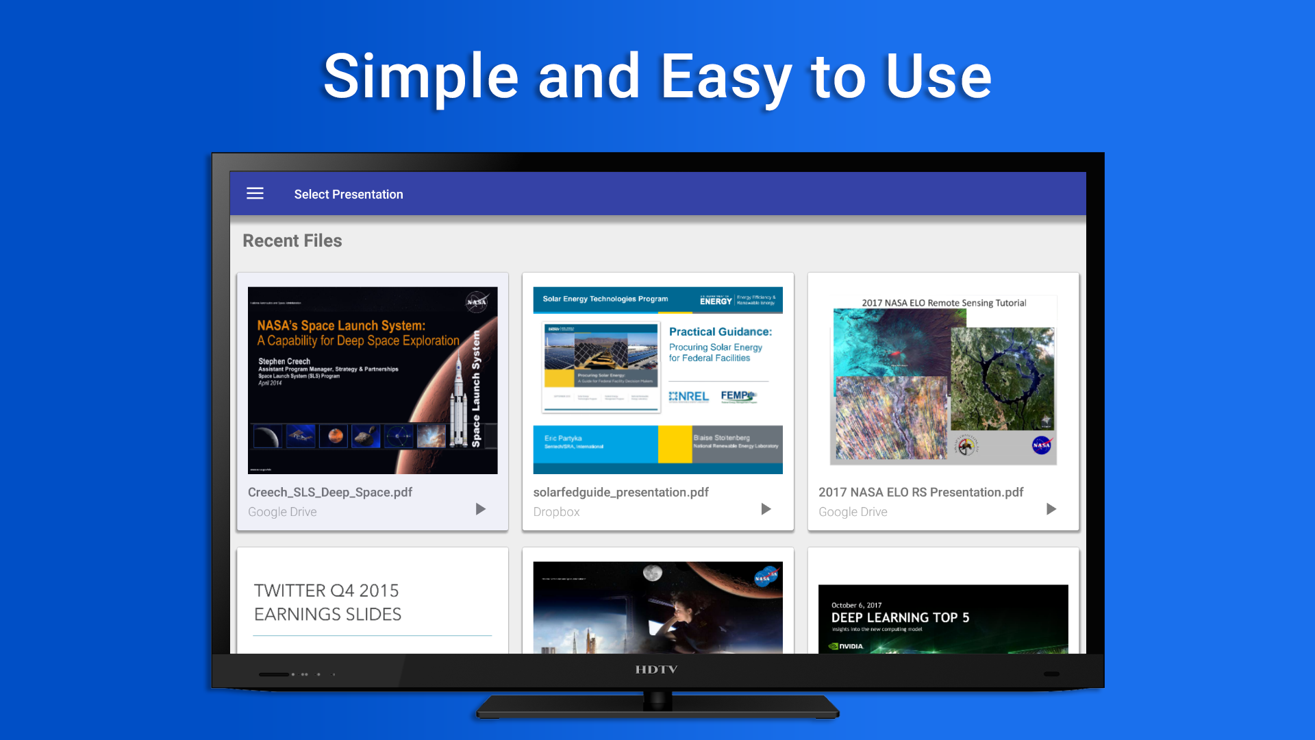 Simple Presentations - Show PowerPoint, KeyNote, Google Slides, and PDF Presentations