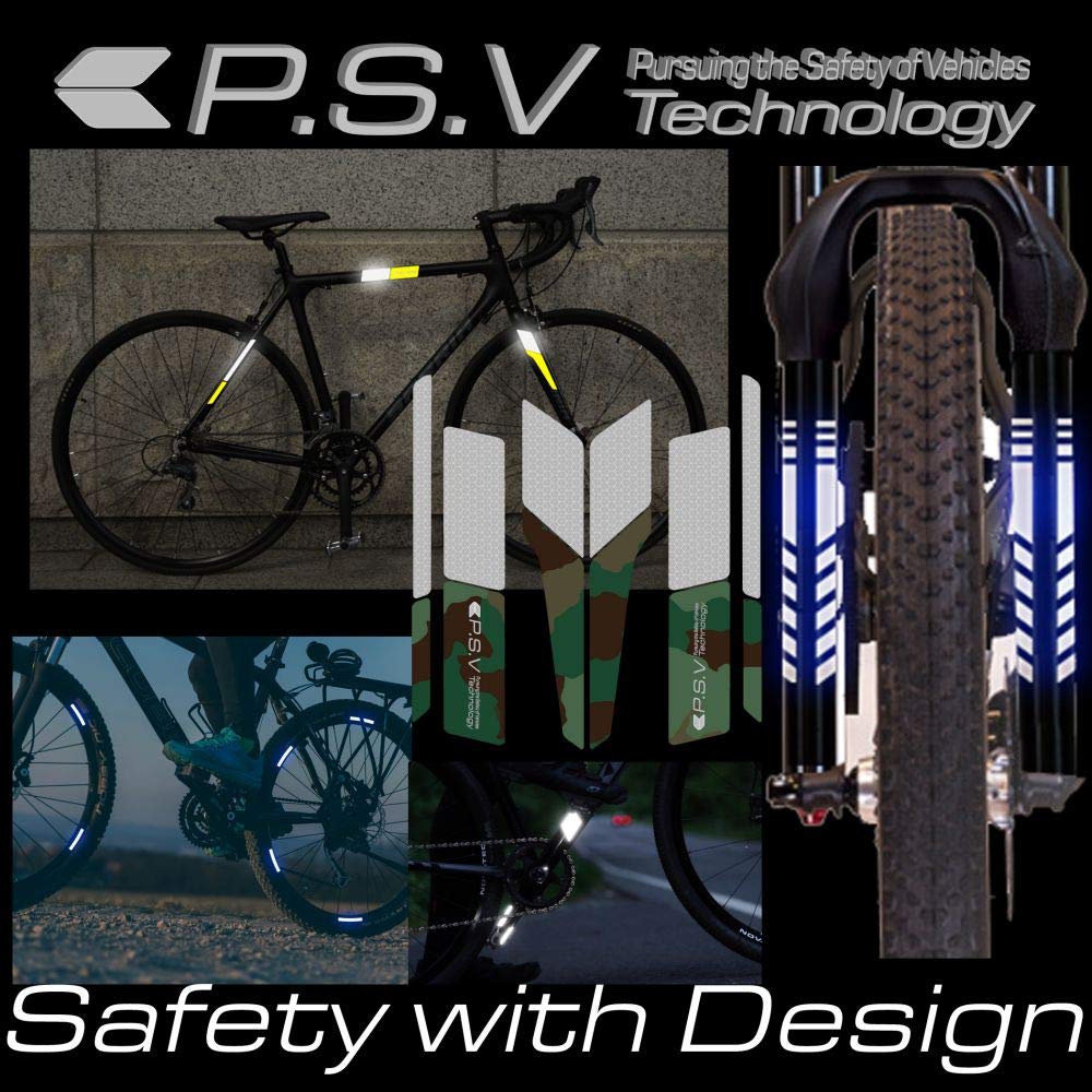 ATPC Japan Pedal Arm Reflector Reflector to Paste on Bicycle Crank Strong Reflection of Light Nightly Safety is Improved by 360 Degree Visibility Road Bike, MTB P.S.V Technology