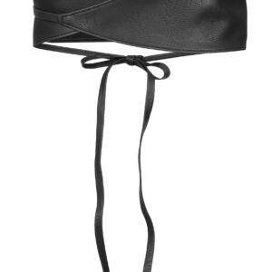 BlackButterfly Obi Waist Band Self Knot Tie Up Cinch Belt (Black, One Size)