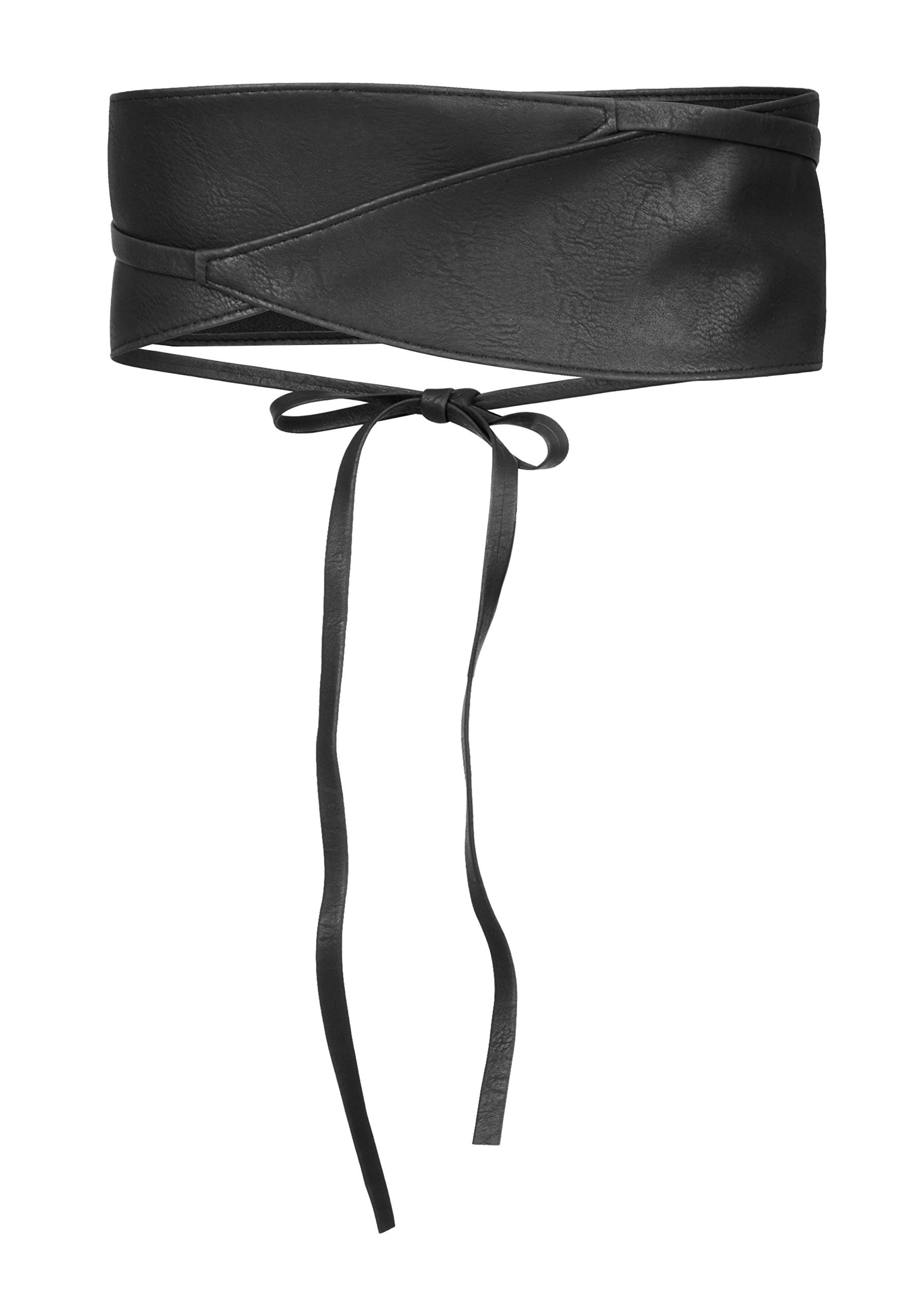 BlackButterfly Obi Waist Band Self Knot Tie Up Cinch Belt (Black, One Size)