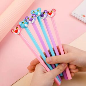 WIN-MARKET Fashion Cute Colorful Kawaii Lovely Colorful Animal Tiger Gel Ball Pens Office School Supply Stationery Pen(6PCS)