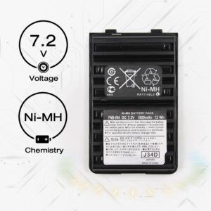 elxjar 7.2V 1800mAh Ni-MH Battery Pack Replacement for Yaesu/Vertex Radios FNB-83 FNB-V94 FNB-V57 FNB-64 FT-60R VX-150 VX-160 VX-170 VX-180 VX-410 VX-420 VX-420A FT-270 Two-Way Radio